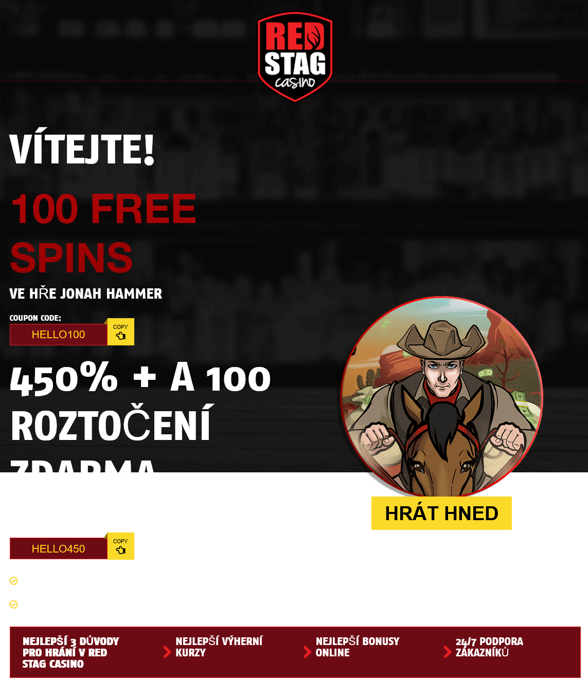 Red Stag CZ 100
                                                Free Spins