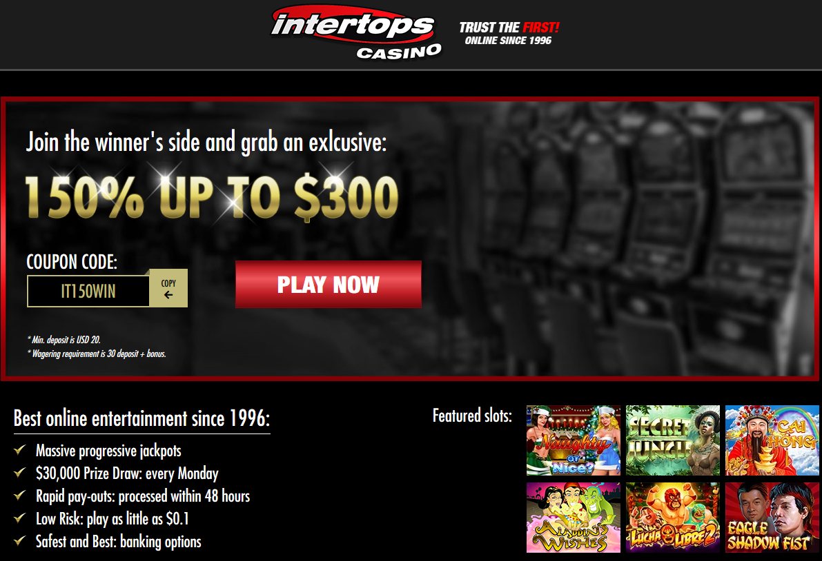 Signup300 - Standard
                                        Affiliate Deal - Intertops
                                        Casino Red