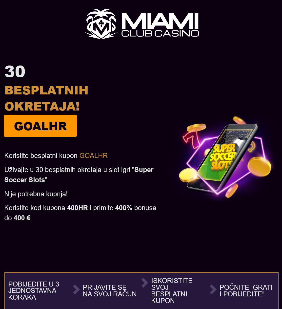 Miami Club 30 Free Spins