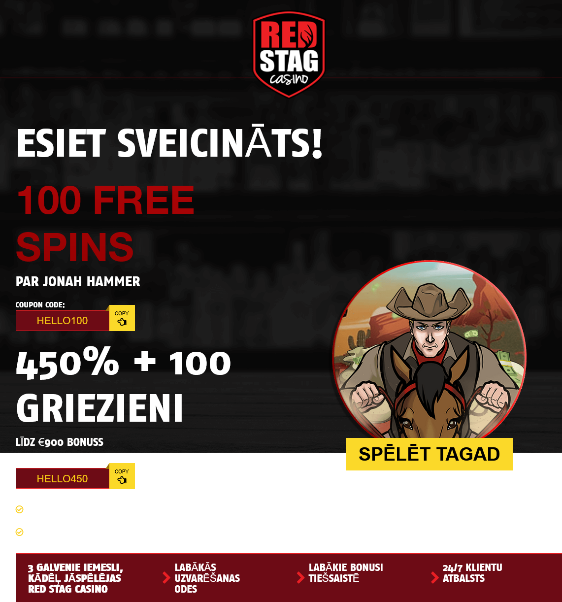 Red Stag 100
                                                    Free Spins