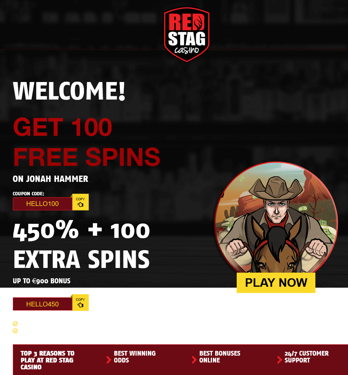 Red Stag IE 100
                                                Free Spins