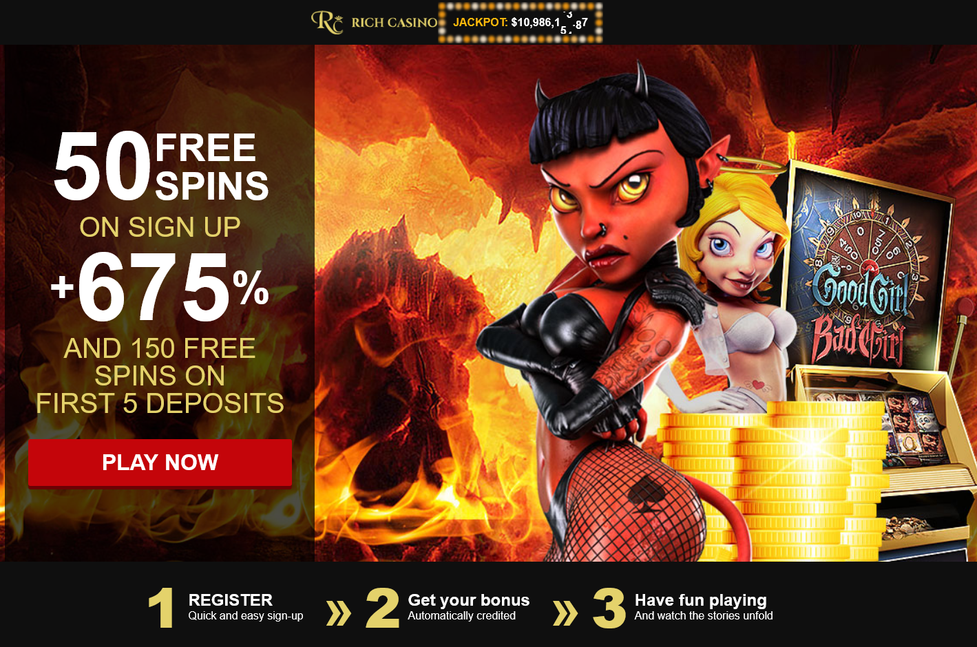 50 FREE SPINS ON SIGN UP