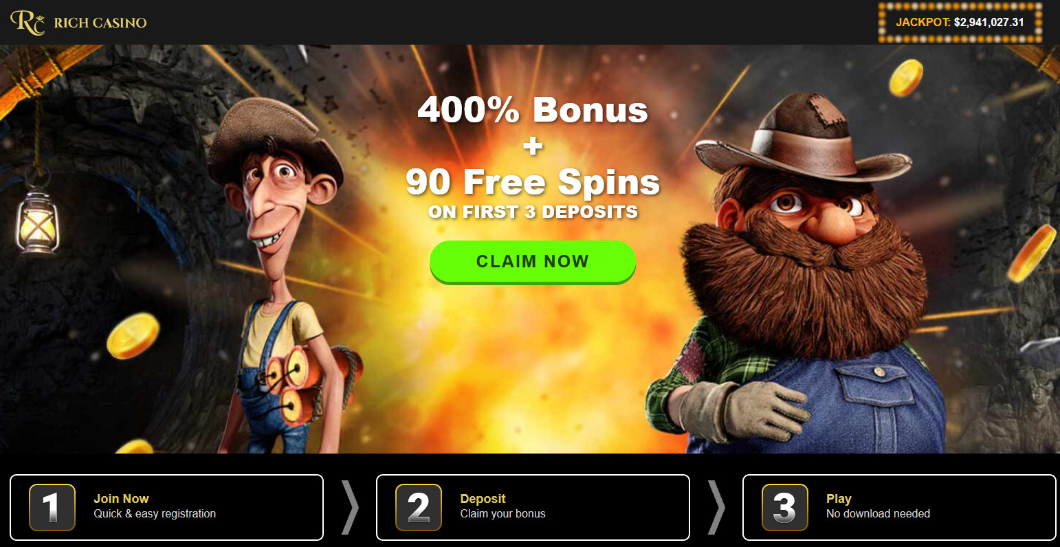 400% Bonus + 90 Free Spins ON
                                      FIRST 3 DEPOSITS