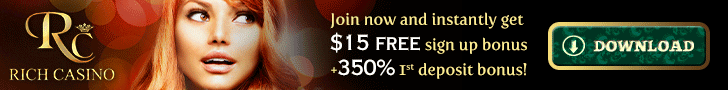 $15 sign up bonus + 350%
1st deposit bonus